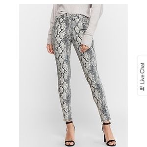 Express Snakeskin Jeggings